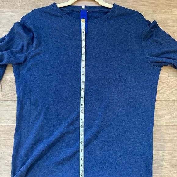 KIT AND ACE brushed long sleeve shirt. Deep blue. - Picture 6 of 10